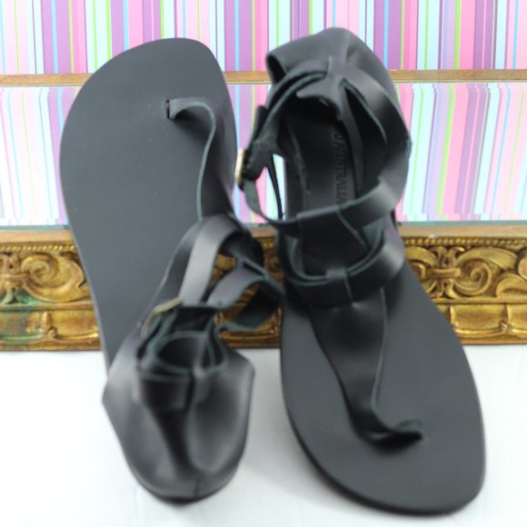 NWOT EMU Black Leather sandals - Picture 15 of 16